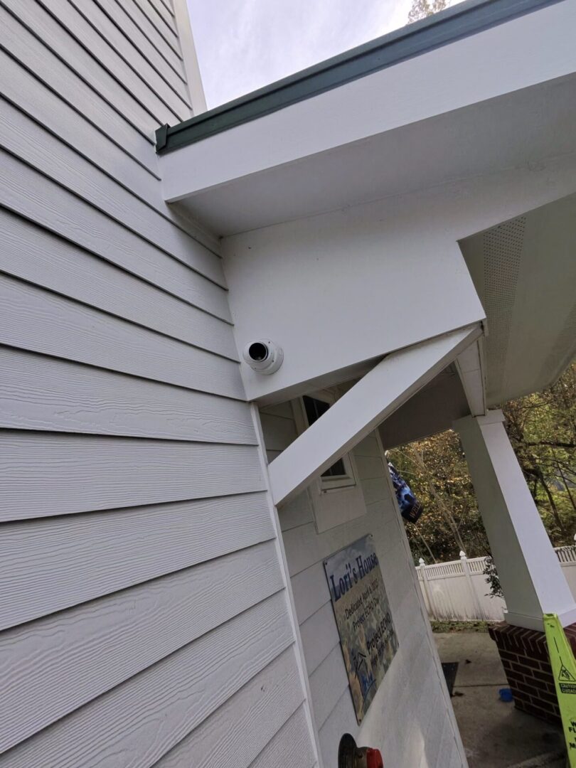 Outdoor security camera installation